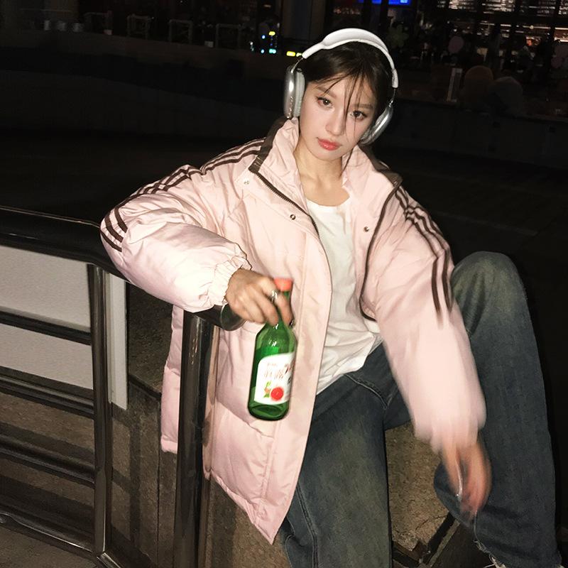 Cotton-padded Clothes for Women New Winter Loose Thickened Cotton-padded Jacket Couple Wear Bread Coat Jacket