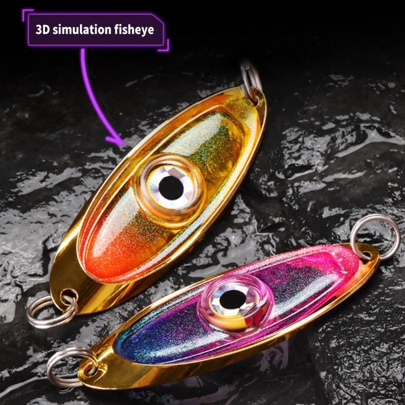 Glowing Fishing Spoon Attracting Fish LED Fishing Lure Light Flasher Fishing Baits Glow In Dark Night Fishing Accessory