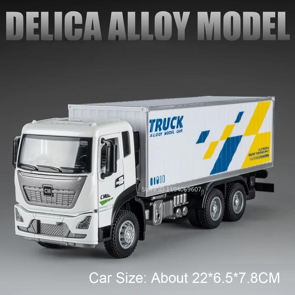 1:32 Modellspielzeugauto Sandtransport-LKW Legierung Druckguss Container-LKW Miniatur-Baufahrzeug Pull-Back Edutainment-Spielzeug