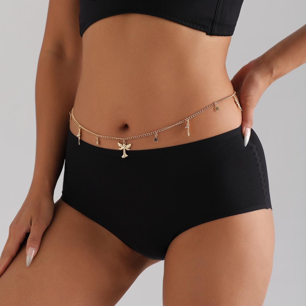 Premium Jewelry Sexy Fashion Style Angel Star Metal Waist Chain Simple Temperament Body Chain