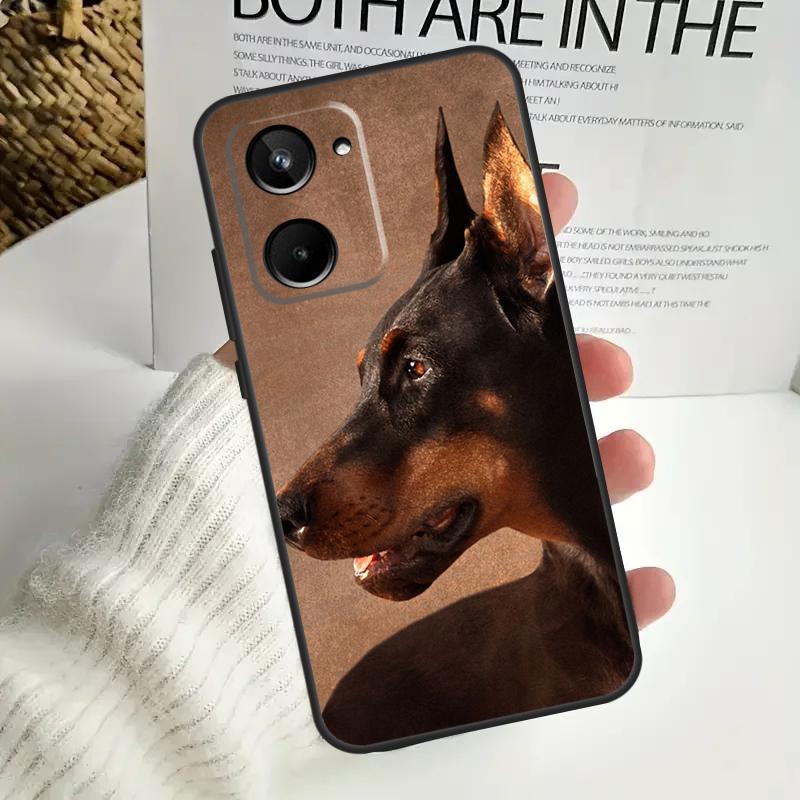 Doberman Dog For Realme GT Neo 5 GT5 9 10 11 12 Pro Plus C30 C31 C33 C35 C25s C21Y C51 C55 C67 C53 Case