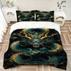 3pcs Dragon Art Duvet Cover Set, Cover For Bedroom Guest Room (1 Duvet Cover + 2 Pillowcase, Without Quilt),  yy250922214