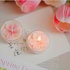 2PCS Small Candles Scented for Wedding Decoration Heart  Pink Blossom Baby Christening Tealight Candle Mini Flavoring Souvenir