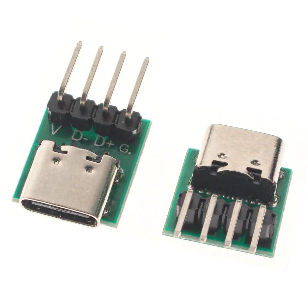 10PCS TYPE-C DIY USB PCB Board Double-sided USB3.1 16P PCB Electronic Test Board