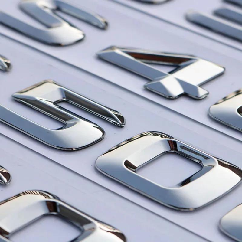3D Chrome Letters S320L S400L S500 S500L S550 S600 4Matic Top ABS Emblem for Mercedes Benz S Car Trunk Nameplate Logo Sticker