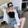 Thin Long Sleeve Sunscreen Shirt Woman Back Split Lace Up White Shirts Women Casual Loose Holiday Beach Blouse