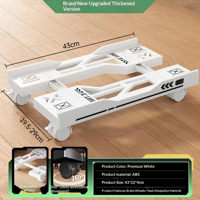 

Регулируемая подставка-кронштейн для процессора, держатель для ПК на колесиках, мобильная стойка для башни компьютера с вращающимися колесиками, регулируемая настольная подставка белый