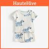 Kinder Kurzarm Pyjama Set Baumwolle Tier Cartoon Für Jungen Alter 3 Bis 8