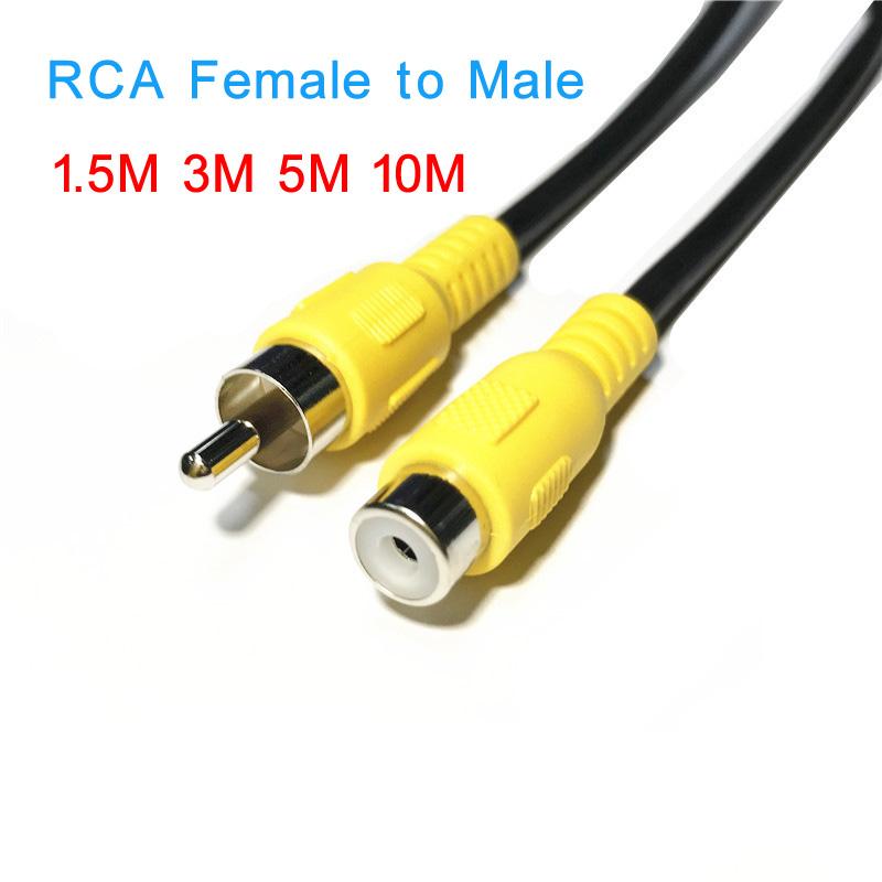 RCA 1m 3m 5m 1 RCA Male To 1 RCA Female Audio Video Extension Coaxial Cable for HDTVGood Product