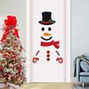 4-1PC Christmas Non-woven Window Stickers Santa Claus Snowman Elk Door Wall Sticker Christmas Decor New Year Home Decorations