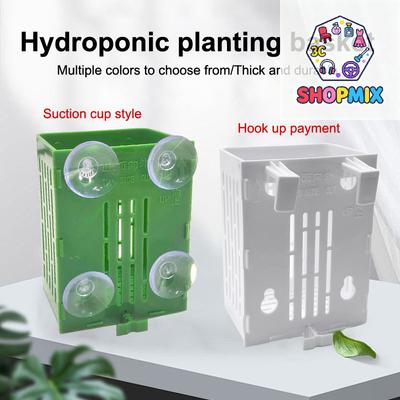Hängender Saugnapfhaken Aquarium Pflanzenhalter Kunststoff Aquarium Pflanzkörbe Wassertopf Box Aquascape Dekoration