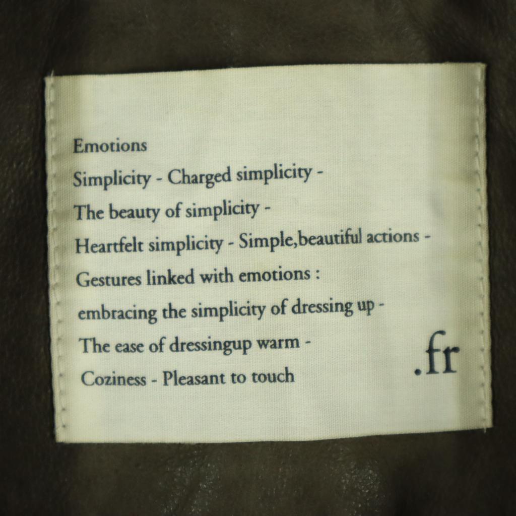 .fr Long Sleeve Leather Single Riders Jacket S Beige Women Used