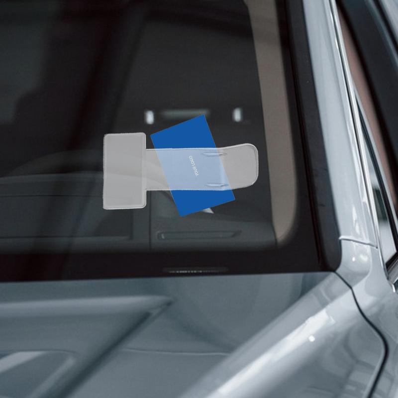 1PC Transparent Car Window Glass Fastener Clip Car Parking Ticket Clip Fastener Time Note Bill Card Holder Sticker Organizer