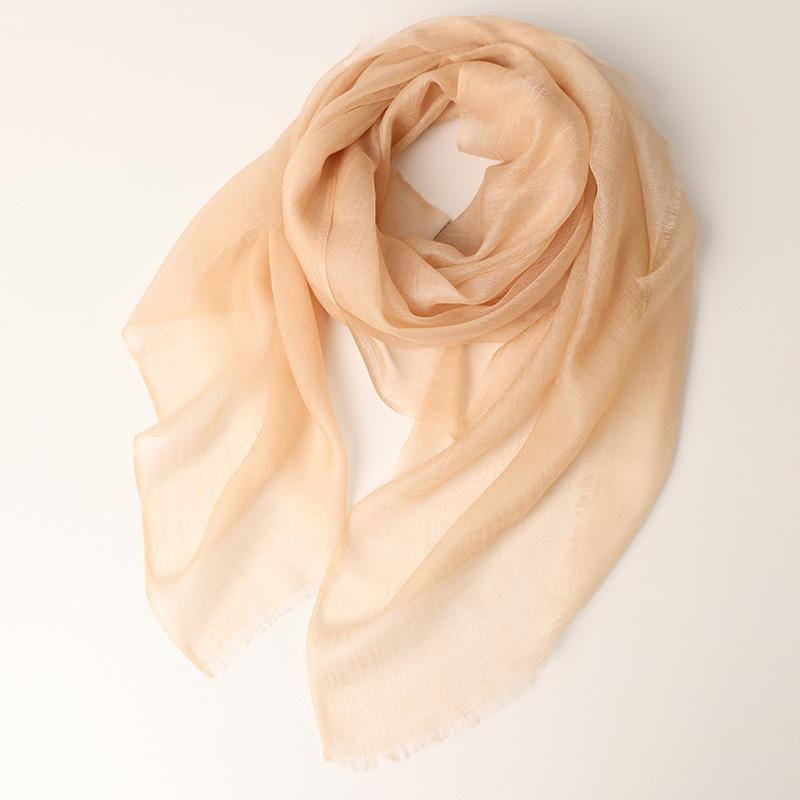 Light and thin ring velvet women's cashmere square scarf plain spring and summer new models can wear 200 scarves
