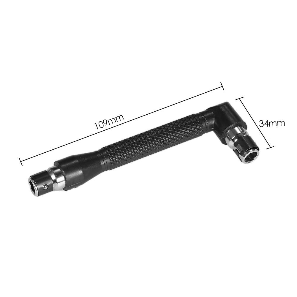 90 Degree Angle L Shaped Wrench 1/4 Inch Hex Shank Socket Wrench Adapter Mechanical Repair
