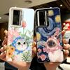 Cute Floral Headscarf Kitten Shockproof Phone Case for Xiaomi Poco X7 X6 X5 X3 Pro F7 Ultra M8 Redmi 15C 15 14C 13C 12C 10C 13 1