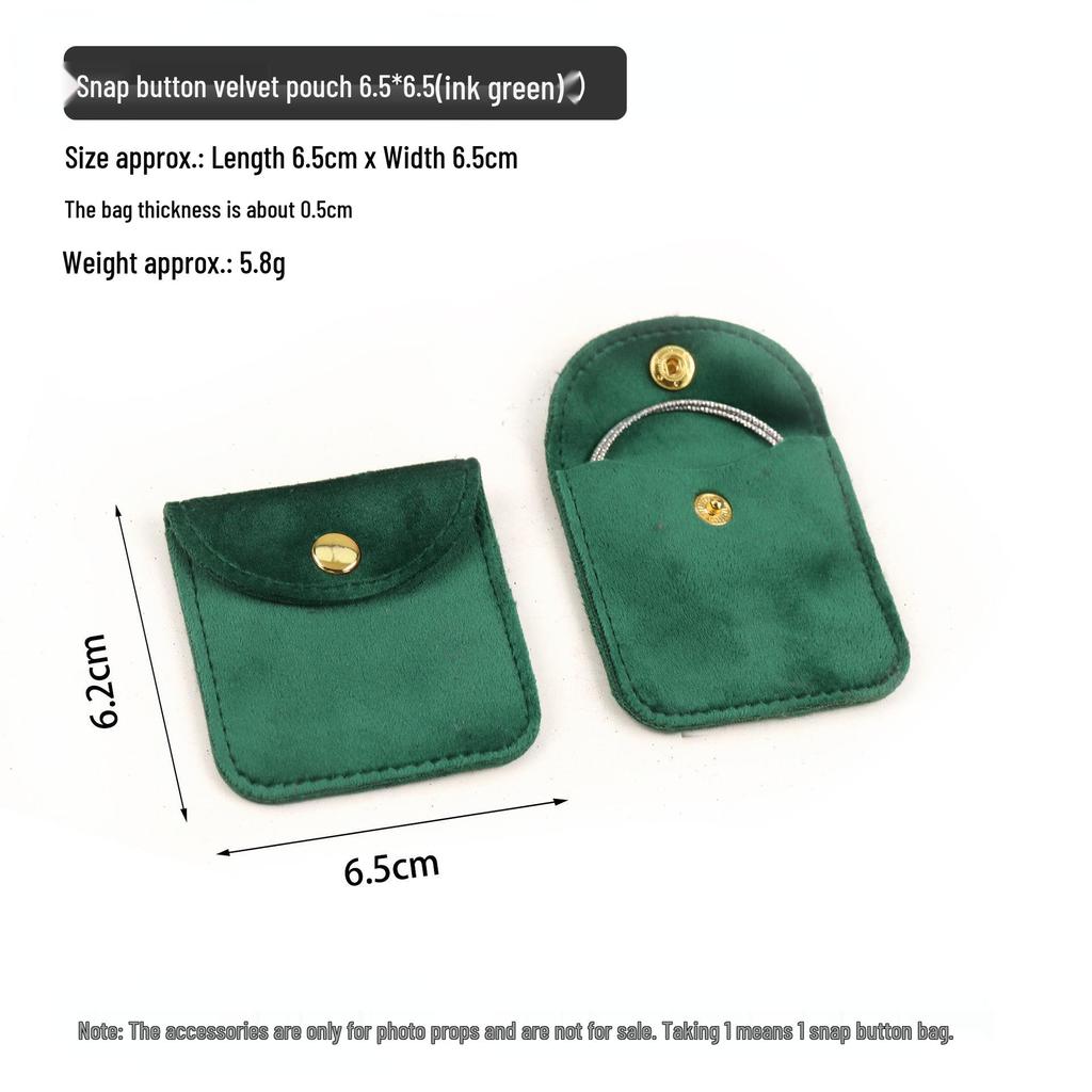 Samt Druckknopf Schmuckbeutel für Ringe & Halsketten - Mini Aufbewahrungsbeutel