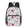 Medical Care Print Square Front Pocket Backpack Large Capacity for Boy/Girls Best Gift 2D  Cartoon Children's School Bag