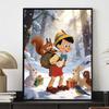 Disney Diamond Painting 5D DIY Pinocchio Winter Forest Animals Home Bedroom Wall Decor Craft Handmade Gift