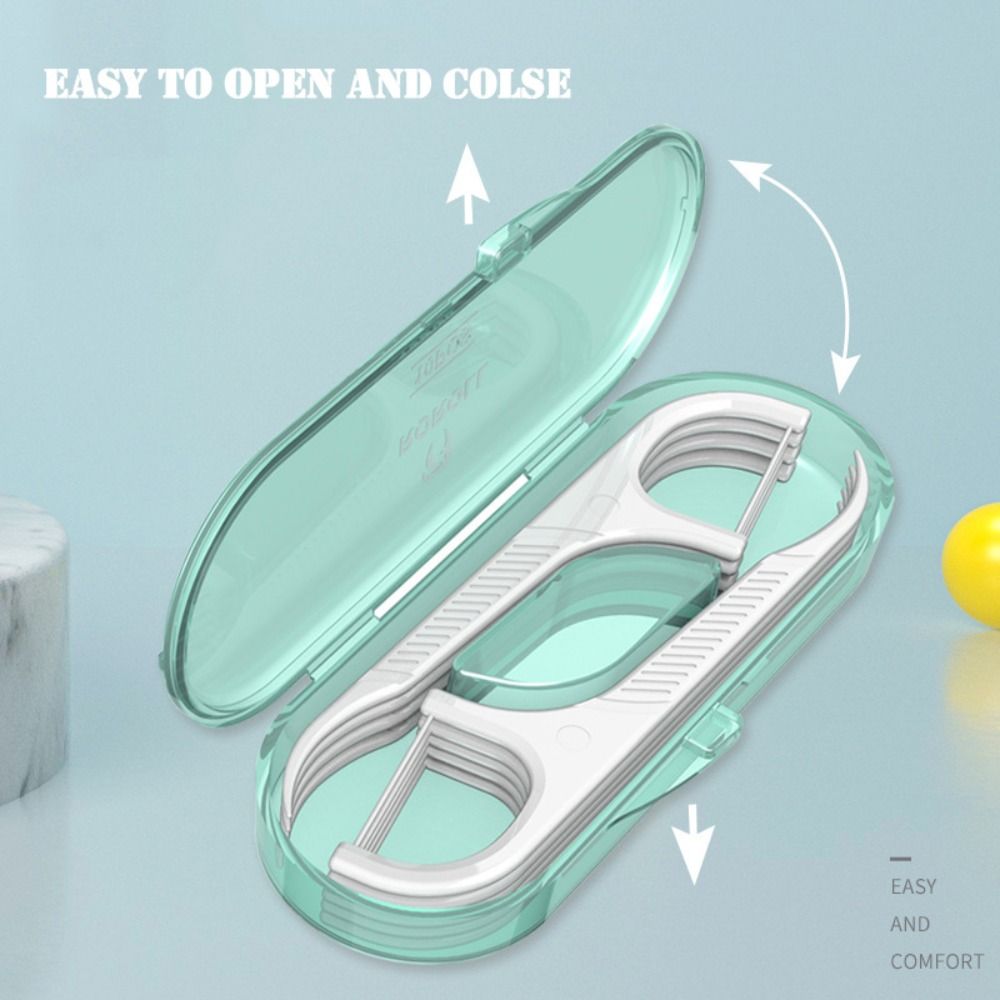 10 Pcs/box Dustproof Teeth Floss Storage Box Plastic Interdental Brush Floss Pick Dispenser Home