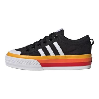 Originals Nizza Platform Comfortable Non-Slip Durable Low-Top Skate Shoes Unisex Sneakers Black JQ9147