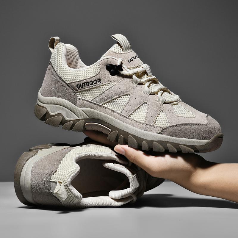 Mesh Couple's Hiking Shoes Women Anti-slip Casual Sports Shoes Men's Outdoor Sneakers for Trekking Climbing Wear-resistant Breathable