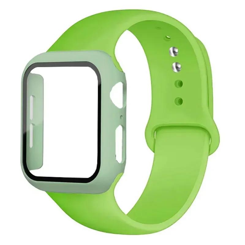 

Стекло+Чехол+Ремешок для Apple Watch Band 45мм 44мм 41мм 40мм 38мм 42мм Защитные пленки для экрана IWatch Series 9 8 7 6 SE 5 3 4 Correa Ремешок 38mm-Small Size