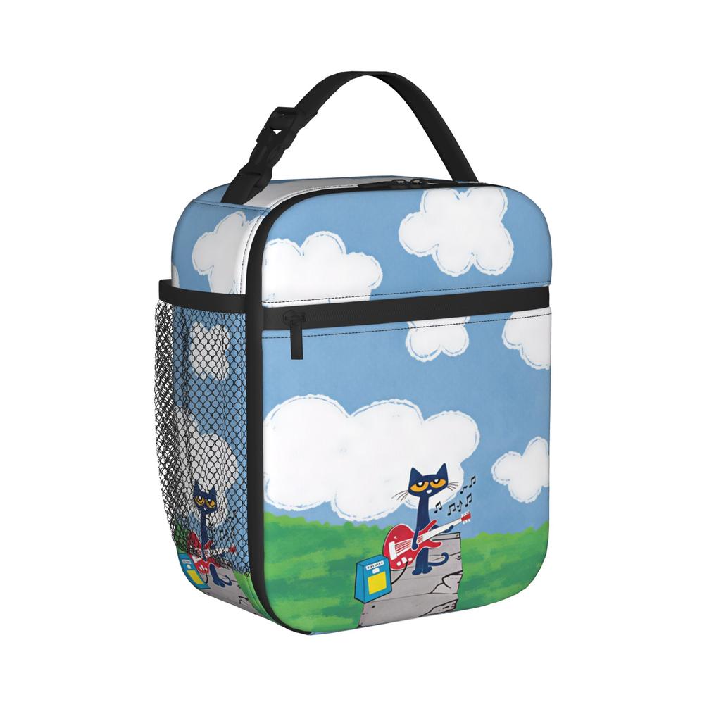 Pete The Cat Stars Comic Lunch Bag Fun Lunch Box For Men School Portable Insulated Cooler Bag Waterproof Thermal Tote Handbags