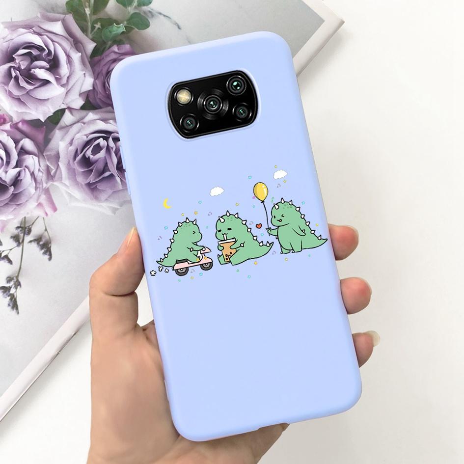 Case For Xiaomi Poco X3 Pro NFC Phone Cover Lovely Dinoaur Butterfly Silicone Soft Cases For Xiaomi Poco X3 GT X3Pro X3NFC Coque