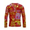 Men's casual sports long-sleeved T-shirt, Christmas clothing 3D printing, comfortable and breathable