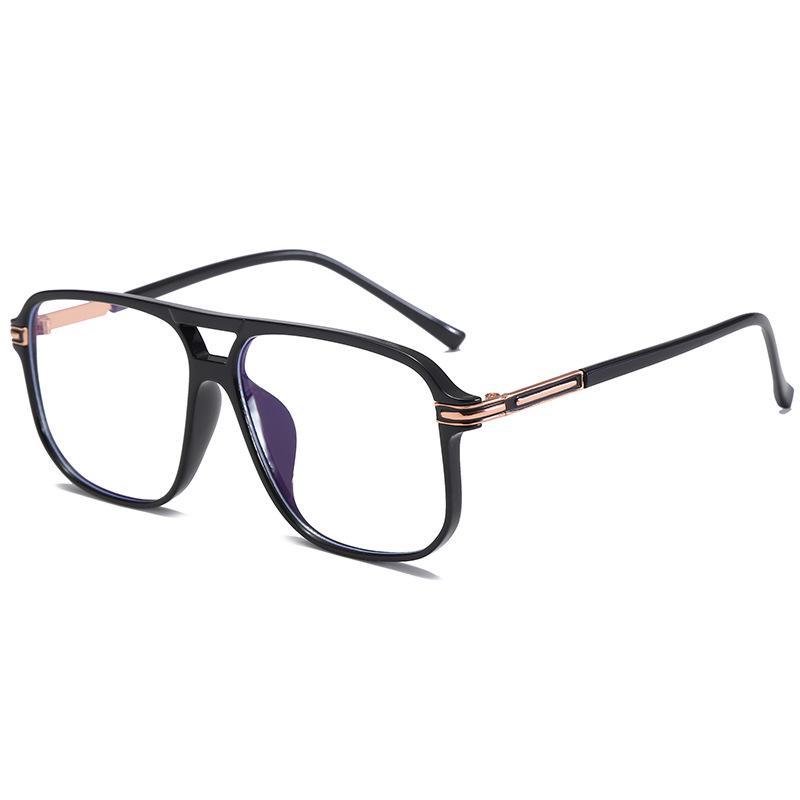 2025 TR90 Korean Style Large Frame Double Bridge Anti-Blue Light Eyeglasses with Plain Lenses - Model OZ 260.