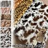 Deer Animal Leopard Printing Plush Imitation Mink Fur Fabric for DIY Coats Toys