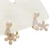 Korean Style Women's Pearl Flower Stud Earrings - Elegant Two-Wear Design, Trendy and Luxurious