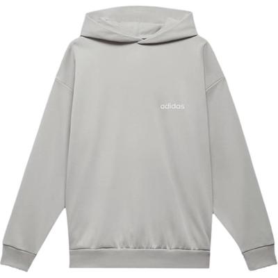 adidas Originals Trefoil Basketbol: Bölüm 1 Tek Renkli Göğüs Logolu Kapüşonlu Sweatshirt Unisex Kapüşonlu Sweatshirt Metal Gri IA3438