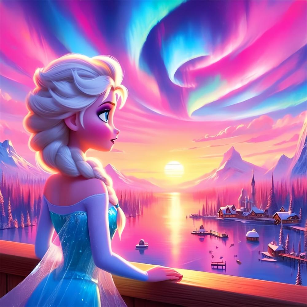 Disney Princess Starry Sky Collection 5D Diamond Painting Full of Diamonds DIY Handmade Diamond Painting Fantasy Cartoon Decoration Painting Kit