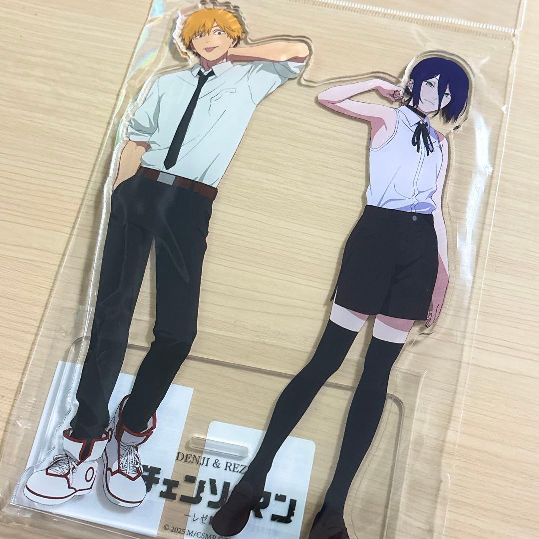 Used Chainsaw Man Baseyard Tokyo Acrylic Stand Denji & Reze