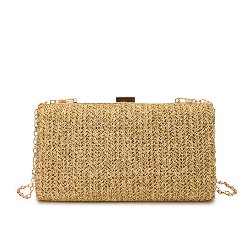 Weave Straw Evening Clutch Bags for Women Luxury Purse Summer Party Fashion Shoulder Bags Hadbags Wedding Bridal Clutches Sac
