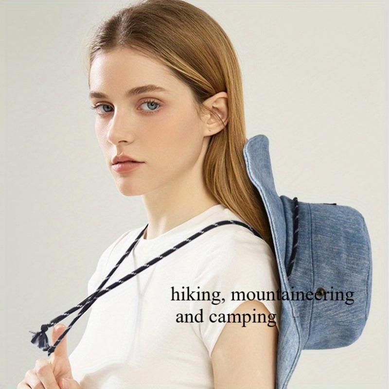 Wide Brim Bucket Hat for Men Women - Summer Breathable Sun Hat for Outdoor Camping, Hiking, Beach, Fishing & Music Festivals