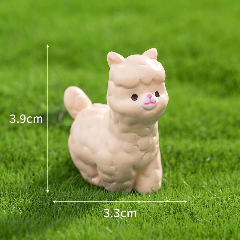 

Креативная милая мультяшная альпака, маленькая фигурка, поделки, микро-маленькое украшение, миниатюры, DIY, аксессуары для украшения дома, подарки