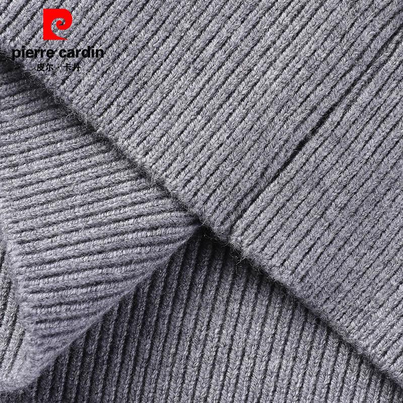 Pierre Cardin Men's Fleece-Lined Semi-High Collar Pullover Sweater