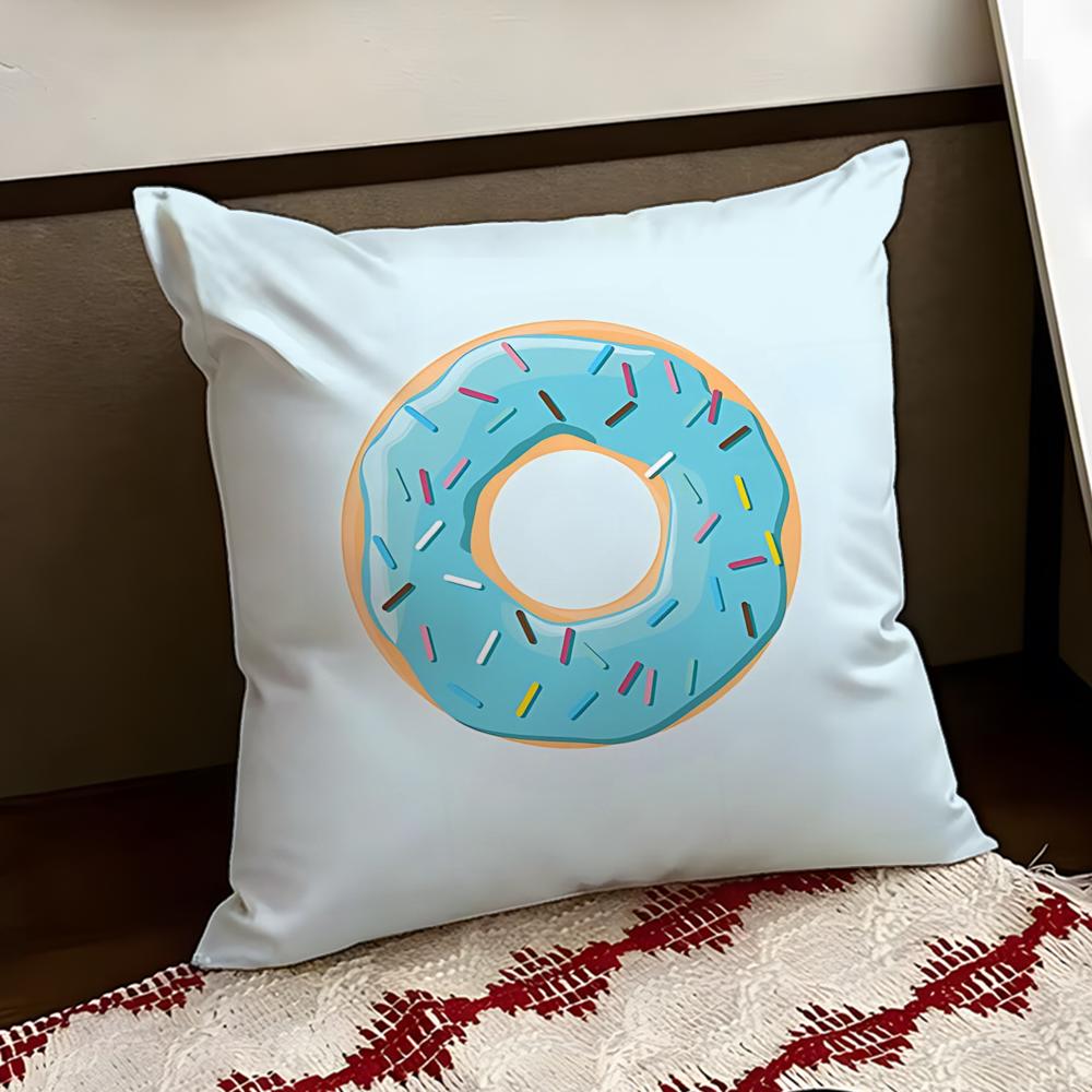 Sprinkled donut Cushion Cover Reversible Soft Durable Pillow Cover Home  Car MultiScene Use for Daily Comfort
