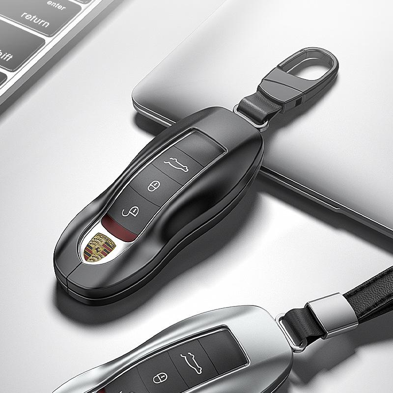 Cayenne & Panamera Aluminiumlegierungsschlüsselhülle mit Lederband - High-End