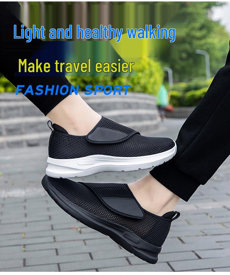 Summer Breathable Shoes for Elderly with Swollen Feet and Hallux Valgus