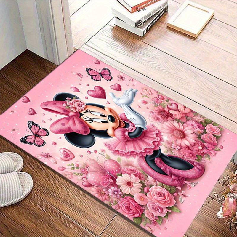 

1pc Pink Minnie Mouse Floral Rug - Home Decor Carpet, Office Chair Mat, Outdoor Gift for Room Decorz4130 60cm by 90cm