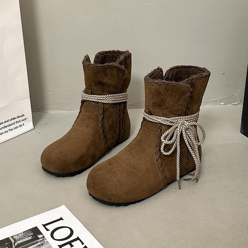 

Women s thick soled fashion folding two wear winter lightweight warm anti cold snow boots non-slip casual sneakers cotton boots 40 темно-коричневого