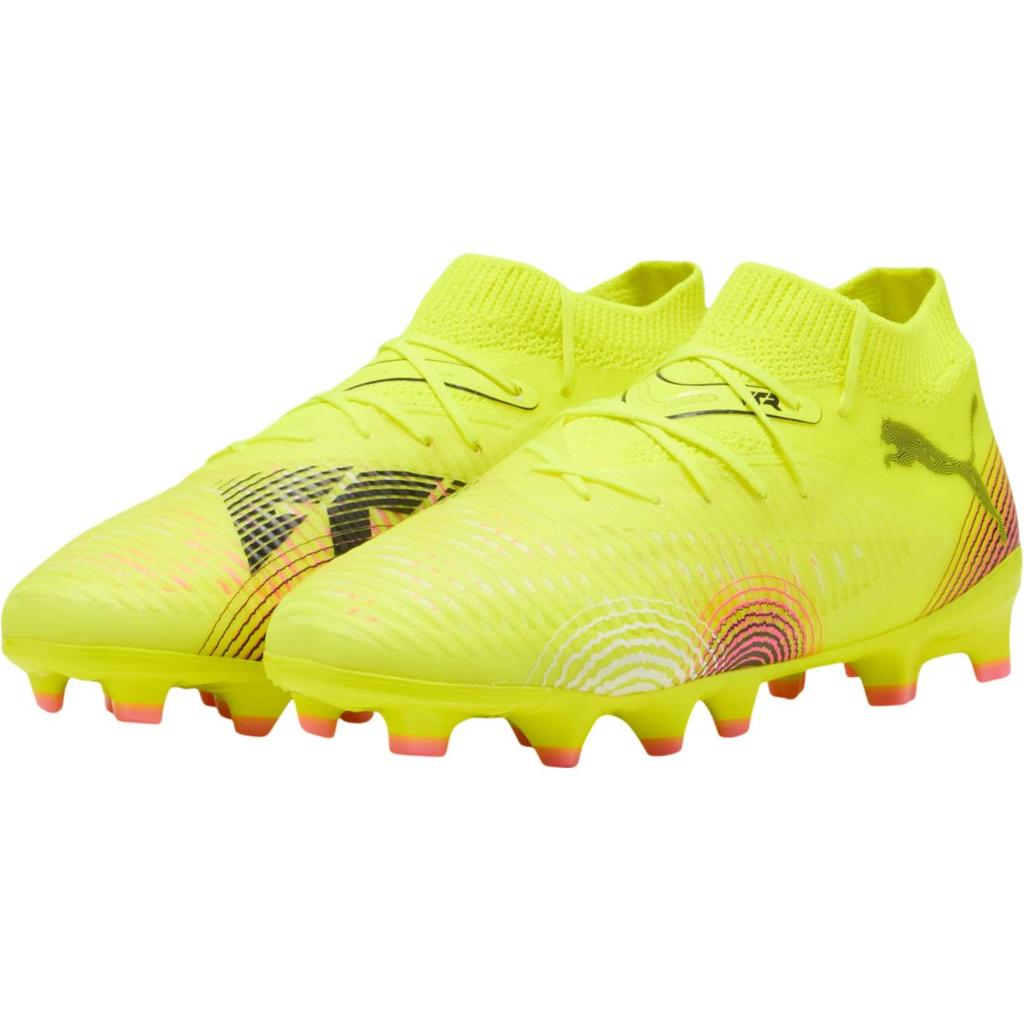 Puma Future 8 Pro GS Stilvolle Bequeme Mid-Top Kinderfußballschuhe Kinderfußballschuhe Gelb Schwarz 108142-03