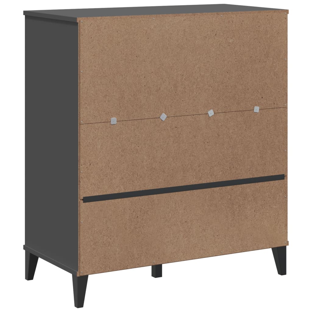 Vidaxl Szafka Viken, Antracytowa, 80X40X90 Cm, Materiał Drewnopochodny