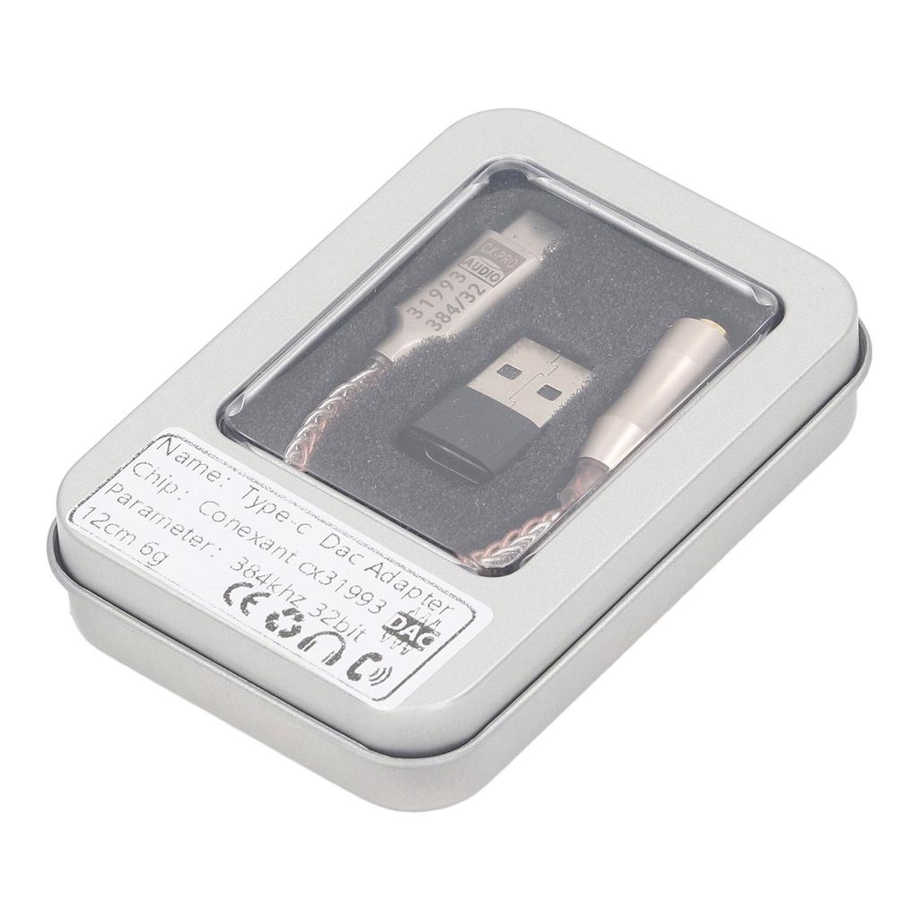 USB To 3.5mm DAC Cable Excellent Sound Decoding Stable Transmission Type C To 3.5mm Adapter