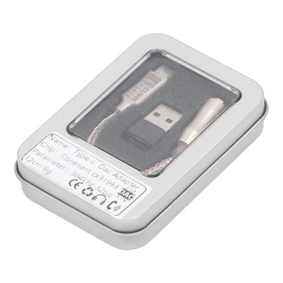 Kabel DAC USB do 3.5mm Doskonałe Dekodowanie Dźwięku Stabilna Transmisja Adapter USB C do 3.5mm