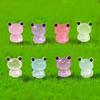 10pcs Luminous Frogs Mini Figurine Micro Landscape Decoration Frog Fairy Garden DIY Miniatures Home Decoration Accessories